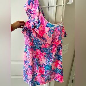 Lilly Pulitzer Kipton One Shoulder Romper 🩷🌴